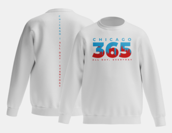 White Chicago365 Crew Neck